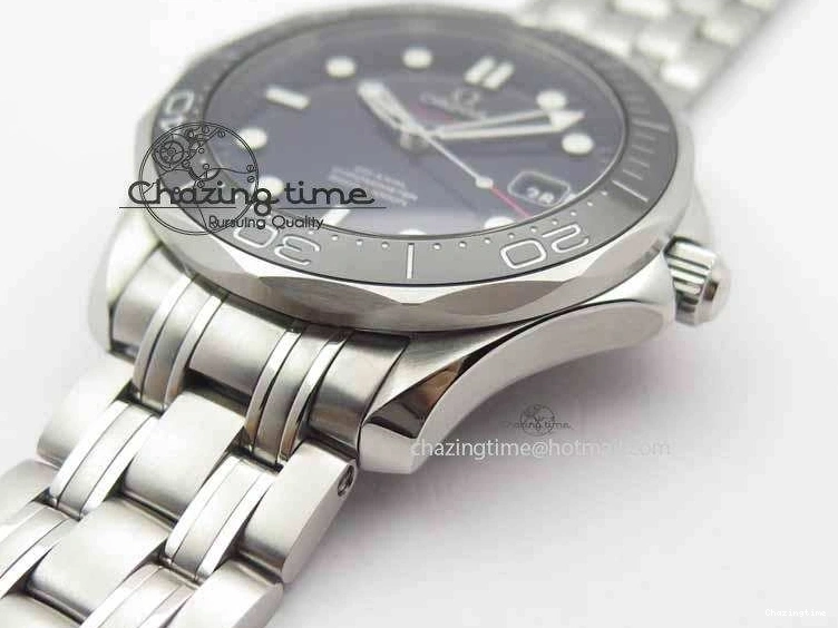 0114 Seamaster 300M SS MK 1:1 Best Edition Black Dial Ceramic Bezel On SS Bracelet A TopPick 8177